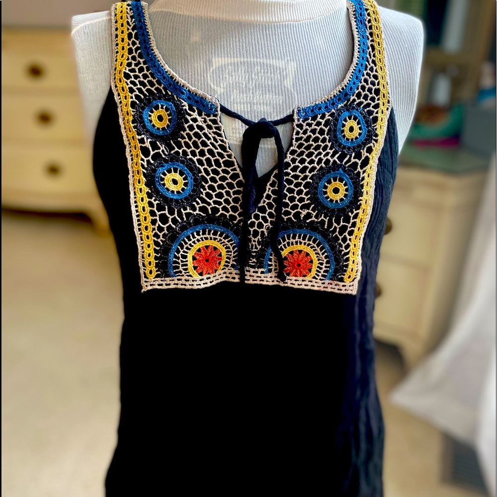Altar’d State— M— Black— Embroidered— Tank Top